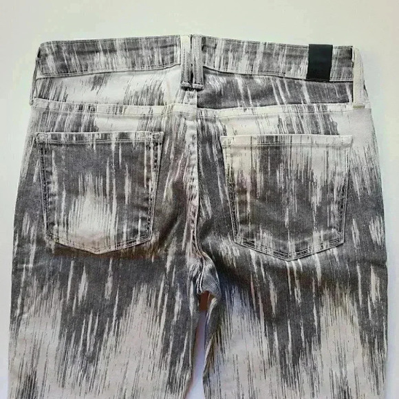 Vince Dylan Beat Down White Gray Coated Denim Skinny Jeans Stretch 24 - Picture 10 of 15